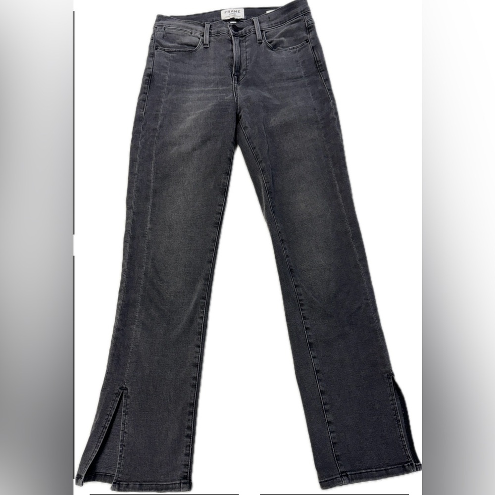 FRAME Denim Le High Straight Women’s Charcoal Gray Jeans Size 26